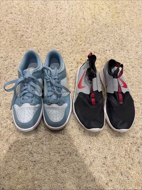 Nike Kids Light Blue & Black Athletic Sneakers - Two Pair Set